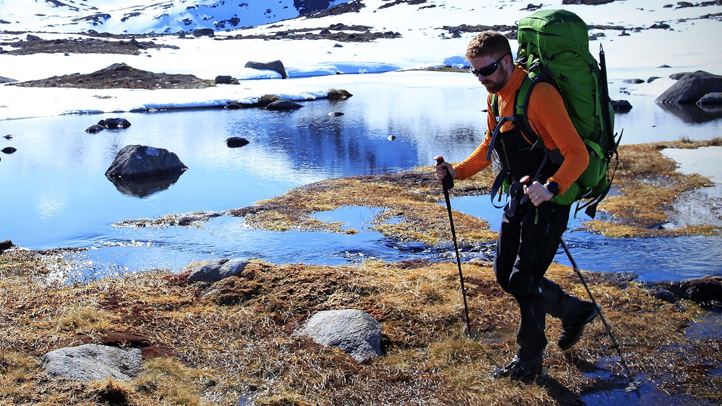 LFTO testing walking poles in Cairngorms