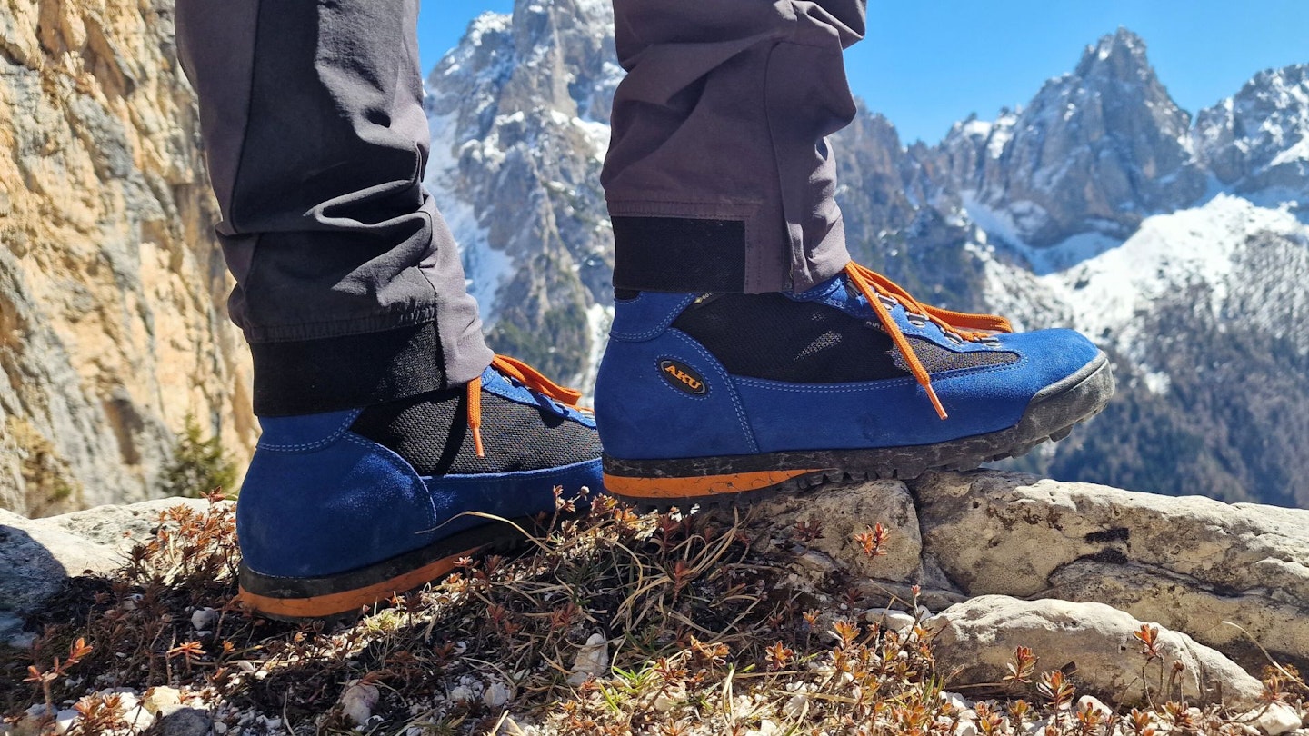 Hiker wearing AKU Slope V-Light GTX