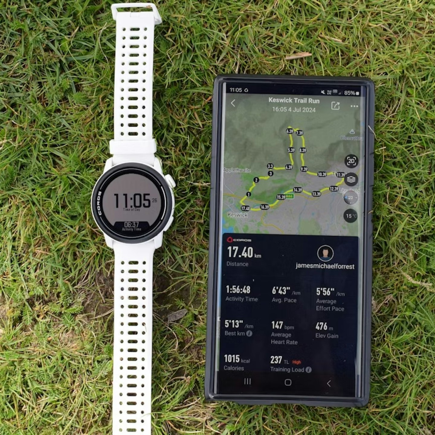 App connection of Coros Pace 3 running smartwatch