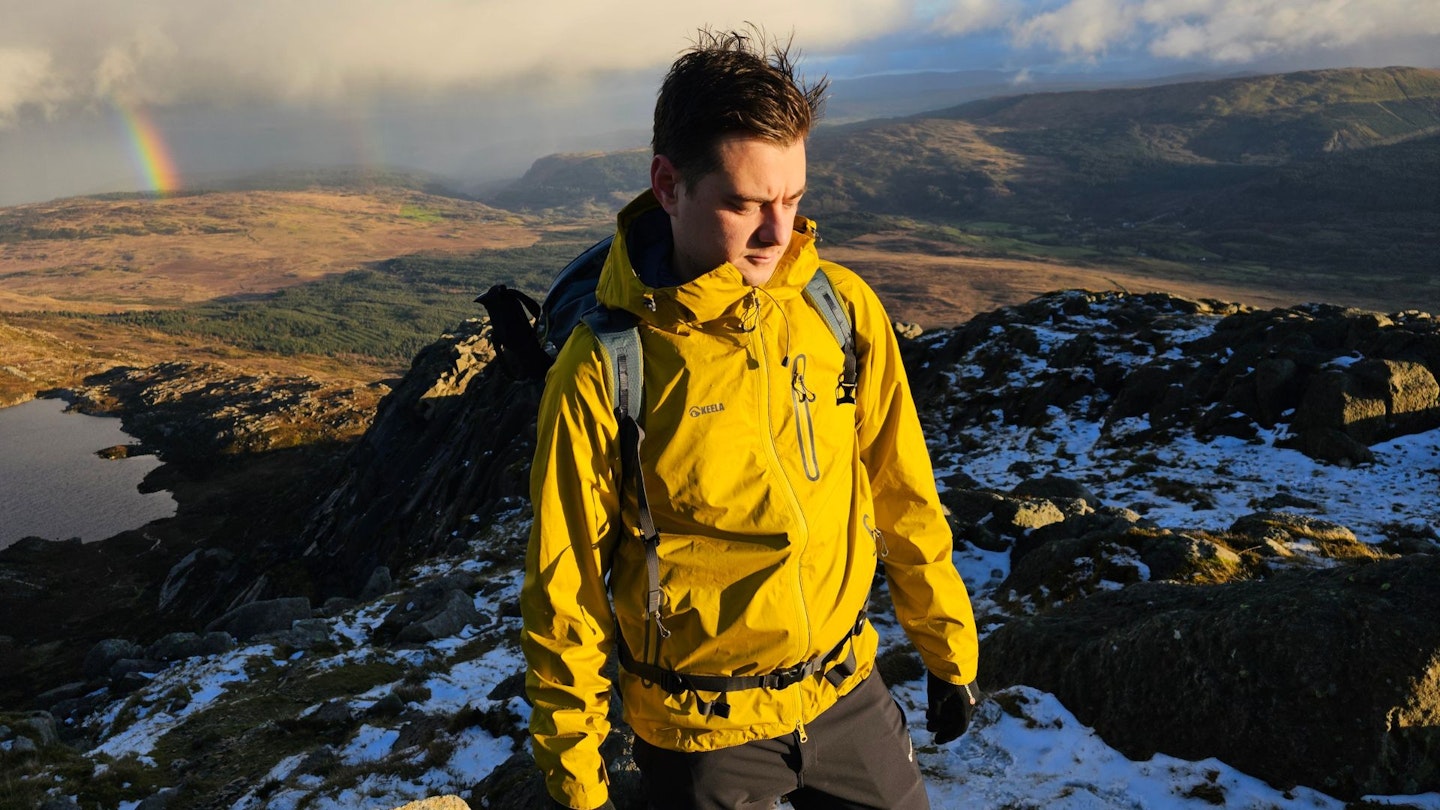 Matt wears the Keela Cairn jacket in snowdonia