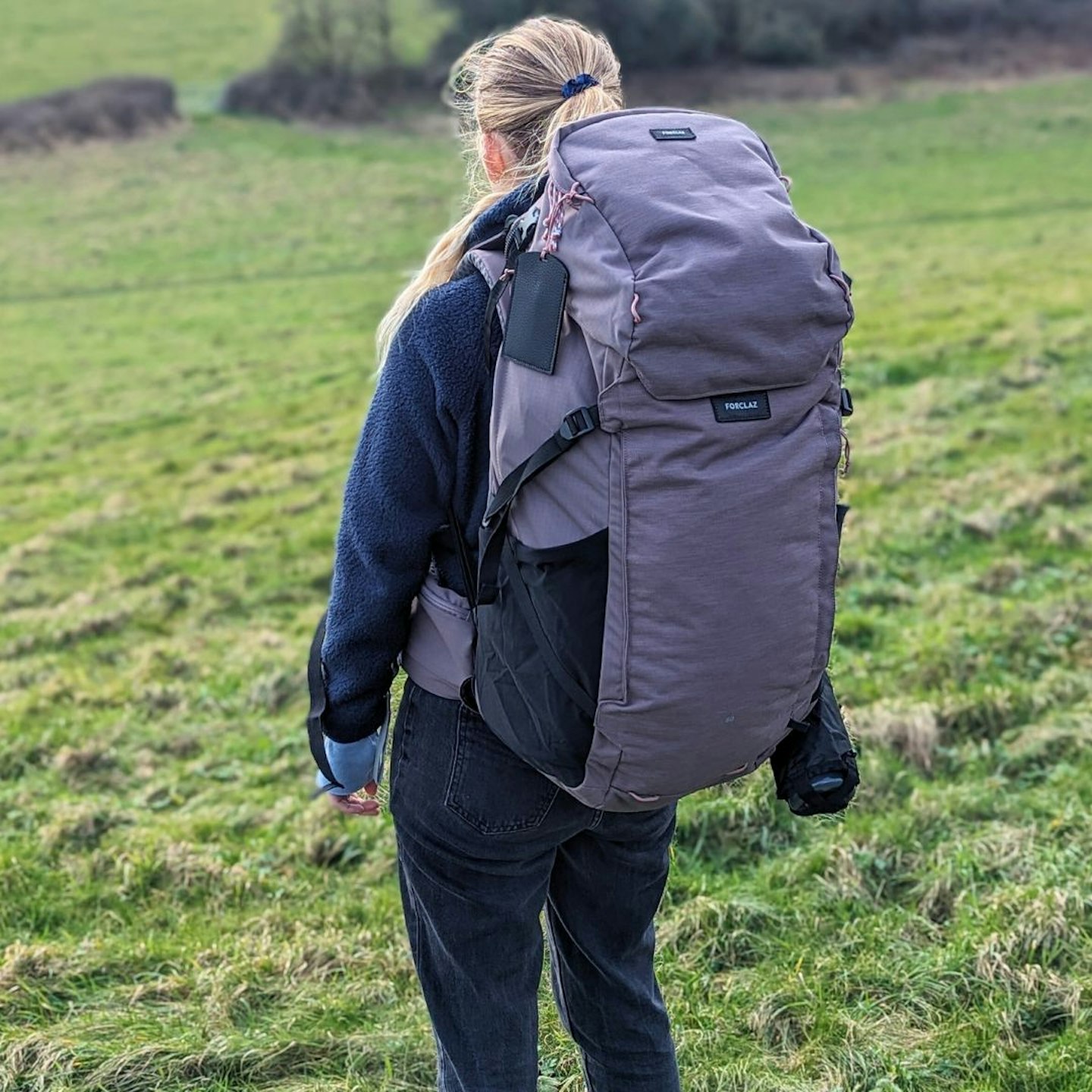 LFTO tester wearing Decathlon Forclaz Women's Travel 900 60+6L Backpack