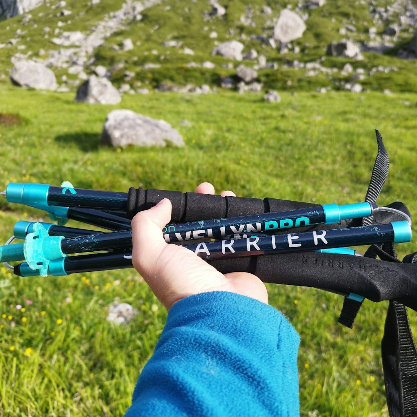 Helvellyn poles folded