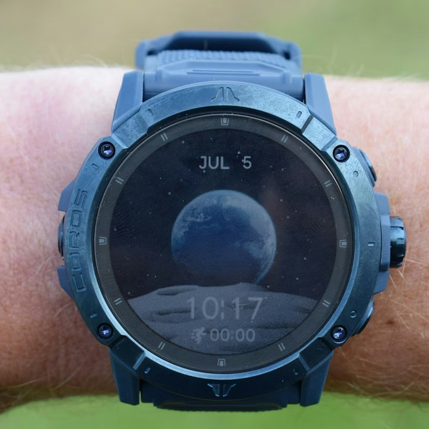 Home screen of Coros Vertix 2S GPS running watch