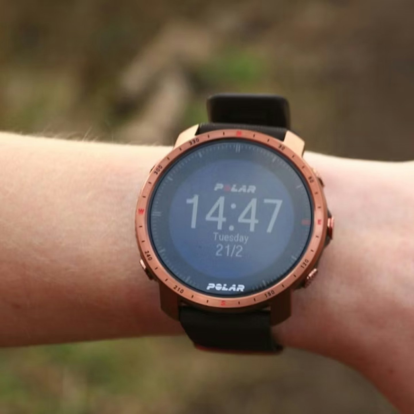 Home screen of Polar Grit X Pro running GPS watch