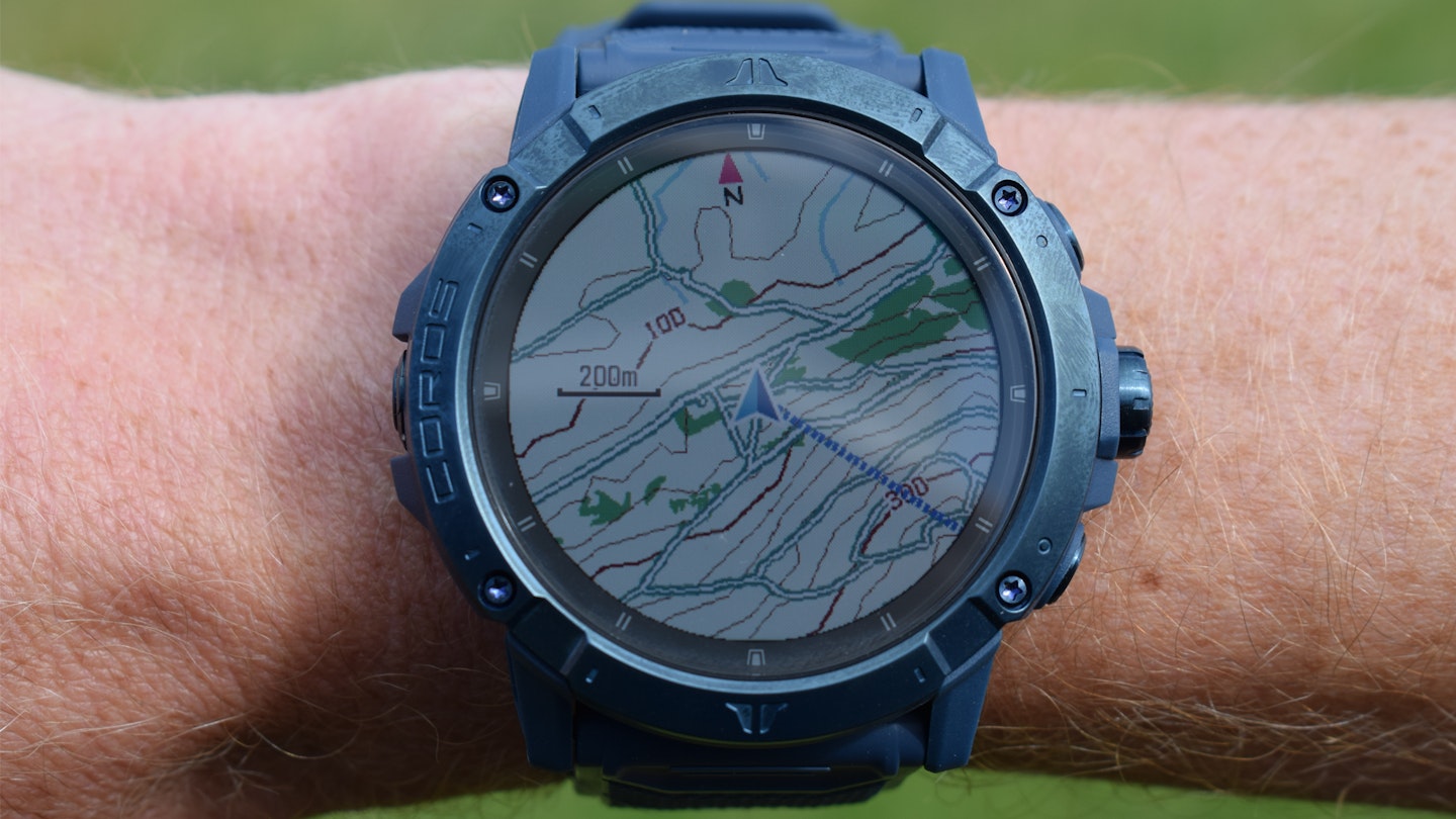 Mapping of the Coros Vertix 2S GPS running watch