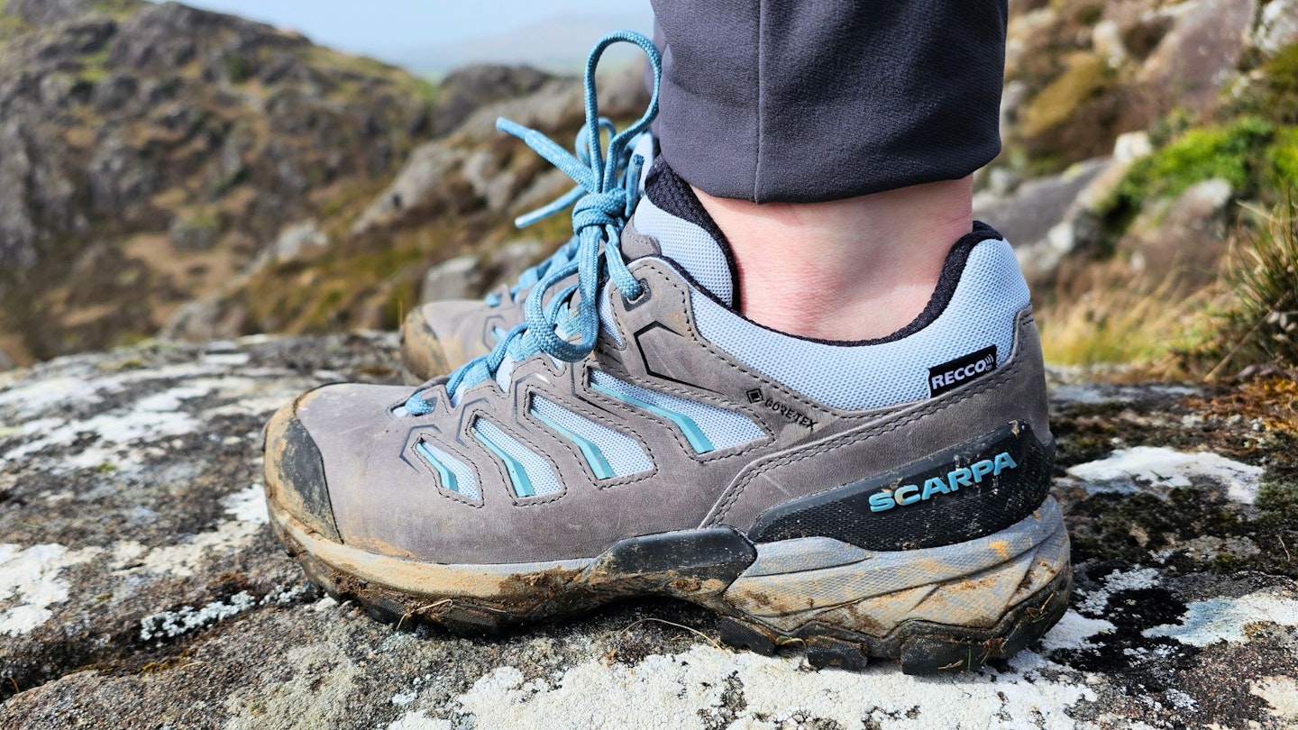 Side profile view of Scarpa Moraine GTX