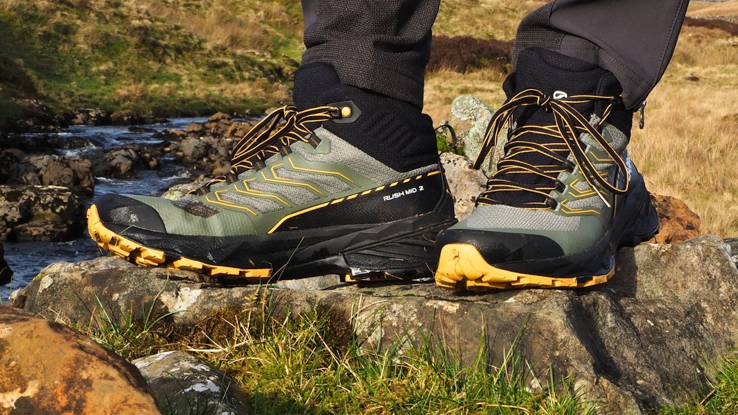 LFTO tester wearing Scarpa Rush 2 Mid GTX