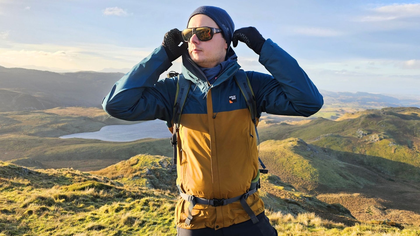 Sprayway cape wrath jacket on LFTO tester matt jones