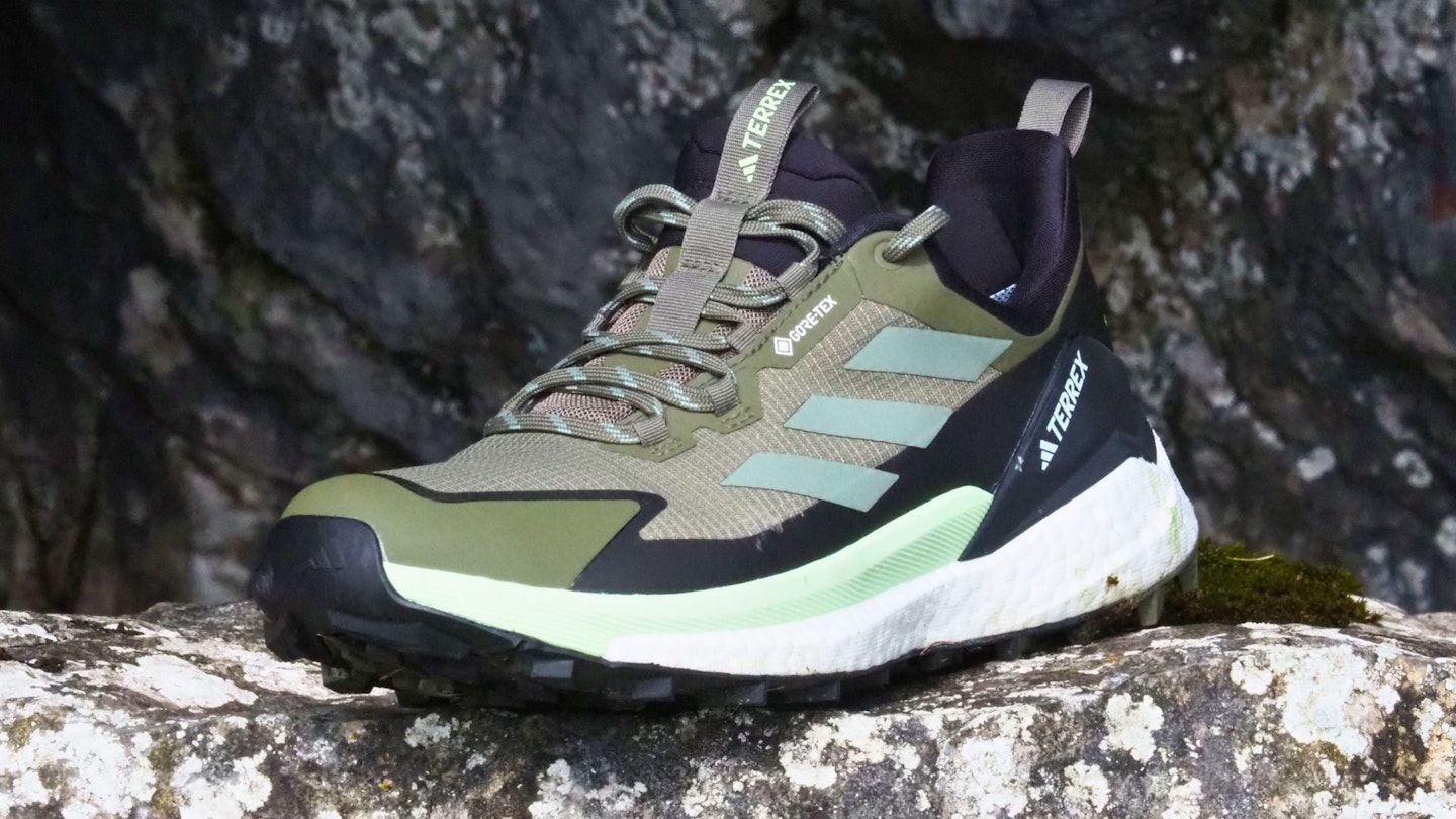 Adidas Terrex Free Hiker 2.0 Low GTX on a rock