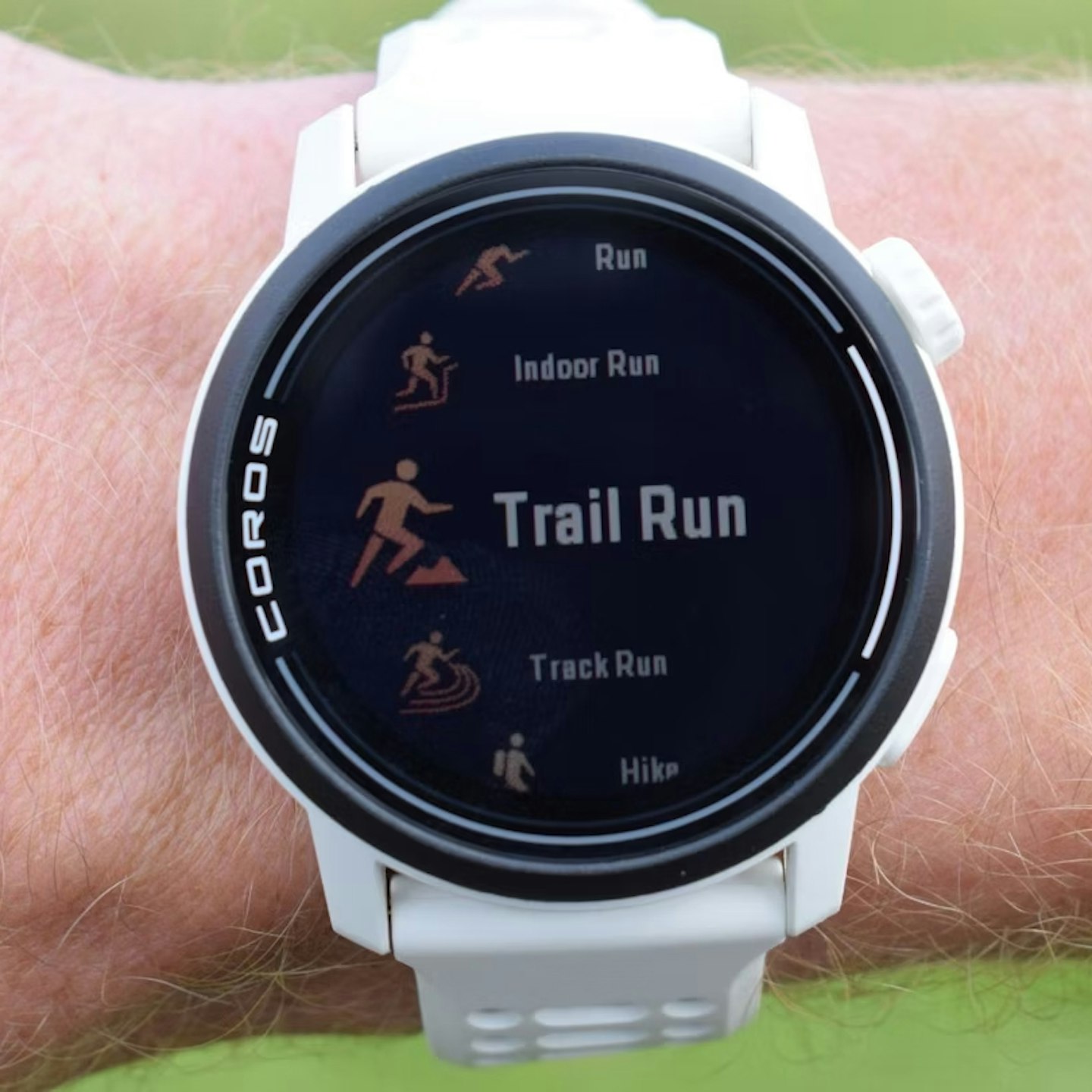 Trail Run sport selection of Coros Pace 3 running smartwatch