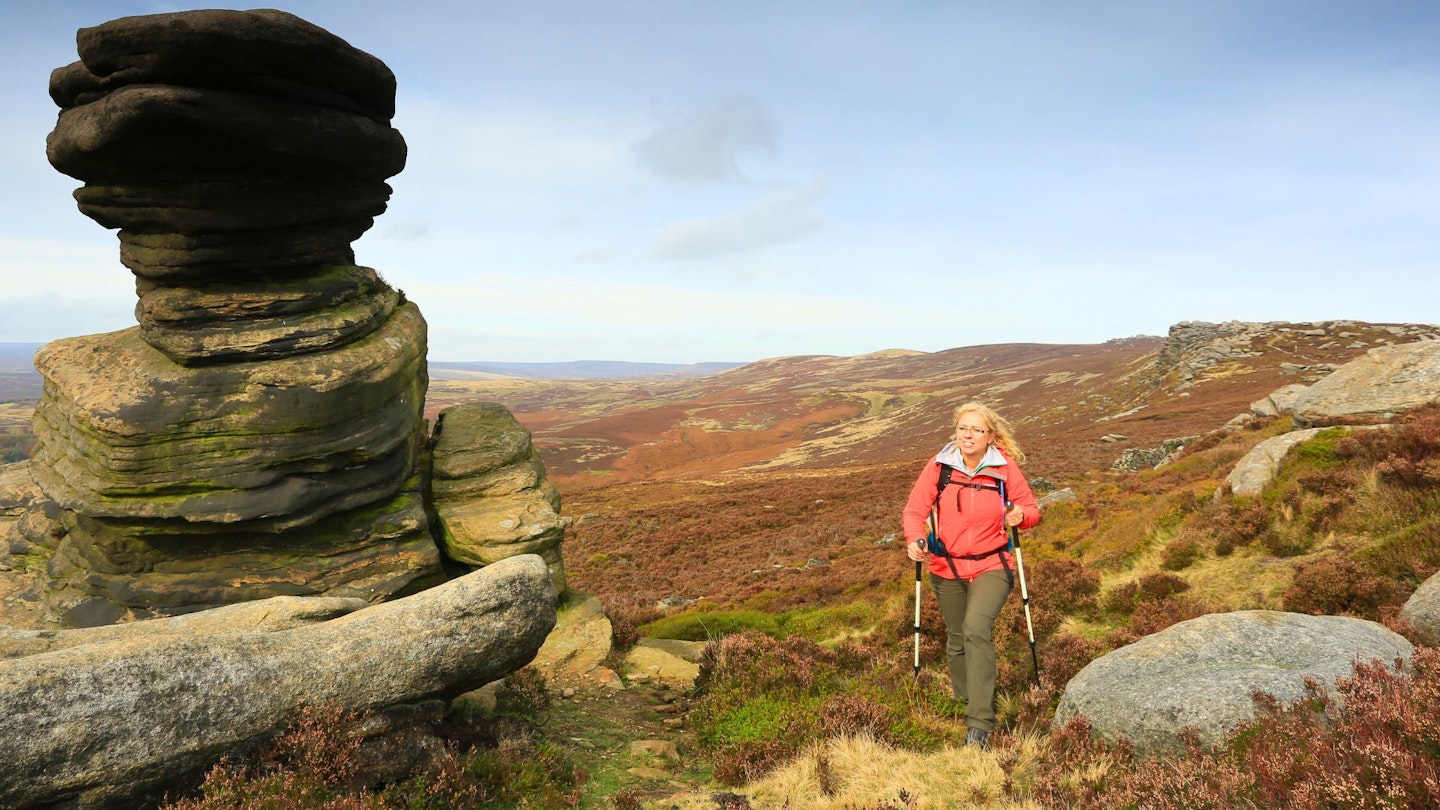 LFTO testing walking poles in Peak District